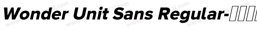 Wonder Unit Sans Regular字体转换